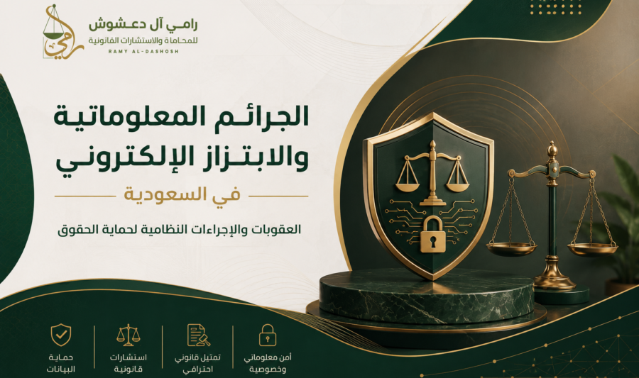 الجرائم المعلوماتية والابتزاز الإلكتروني في السعودية والعقوبات النظامية
