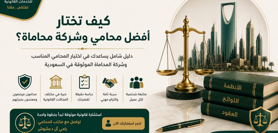 أفضل محامي وشركة محاماة في السعودية أفضل محامي وشركة محاماة في السعودية