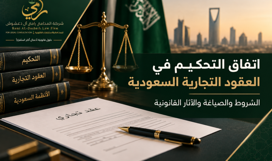 اتفاق التحكيم في العقود التجارية السعودية وشروطه