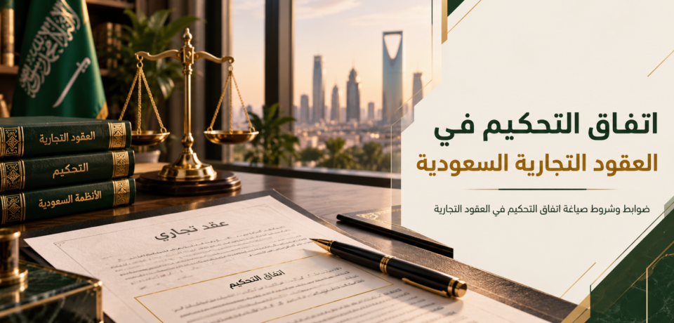 اتفاق التحكيم في العقود التجارية السعودية وشروط صياغته