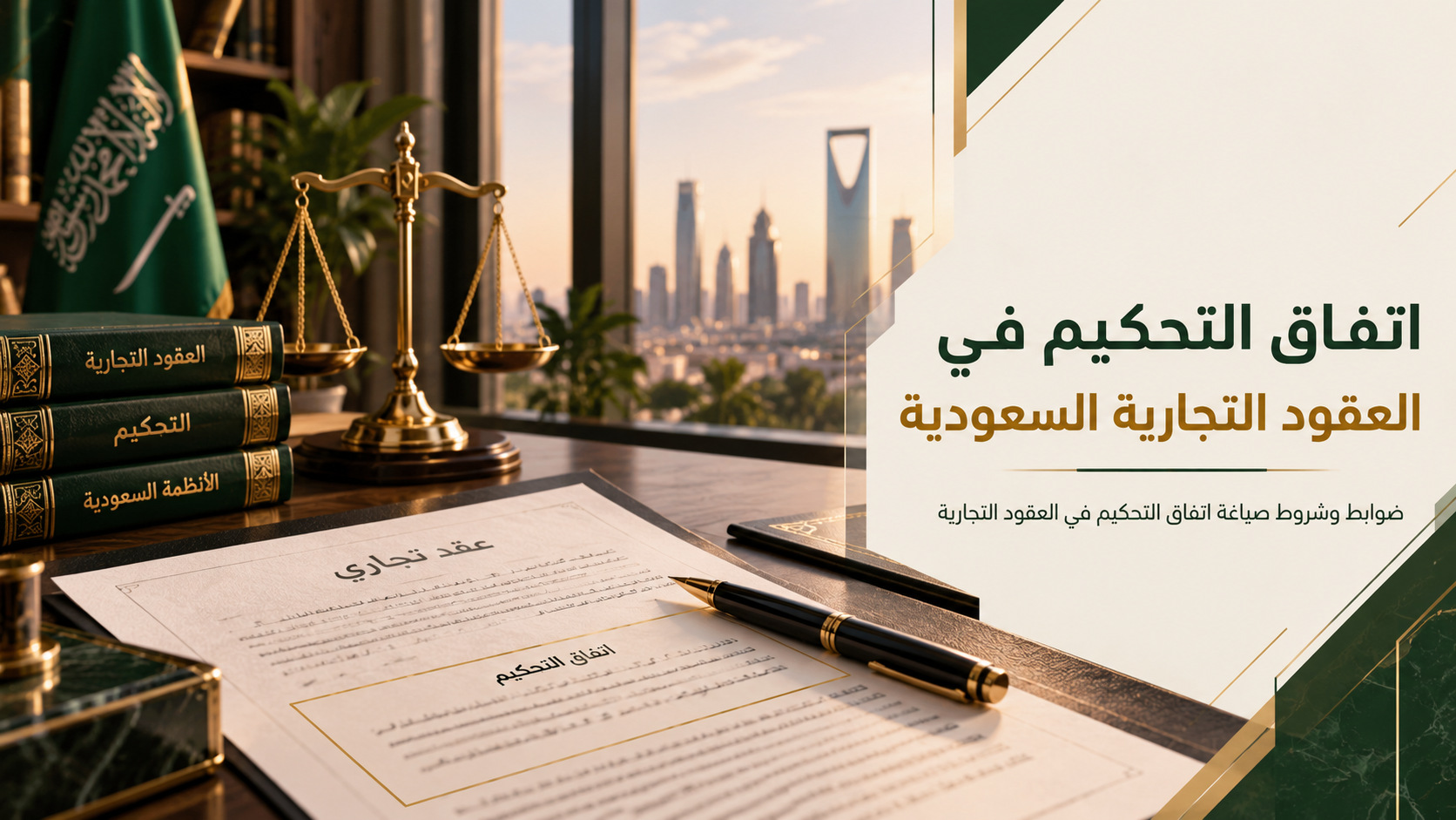 اتفاق التحكيم في العقود التجارية السعودية وشروط صياغته