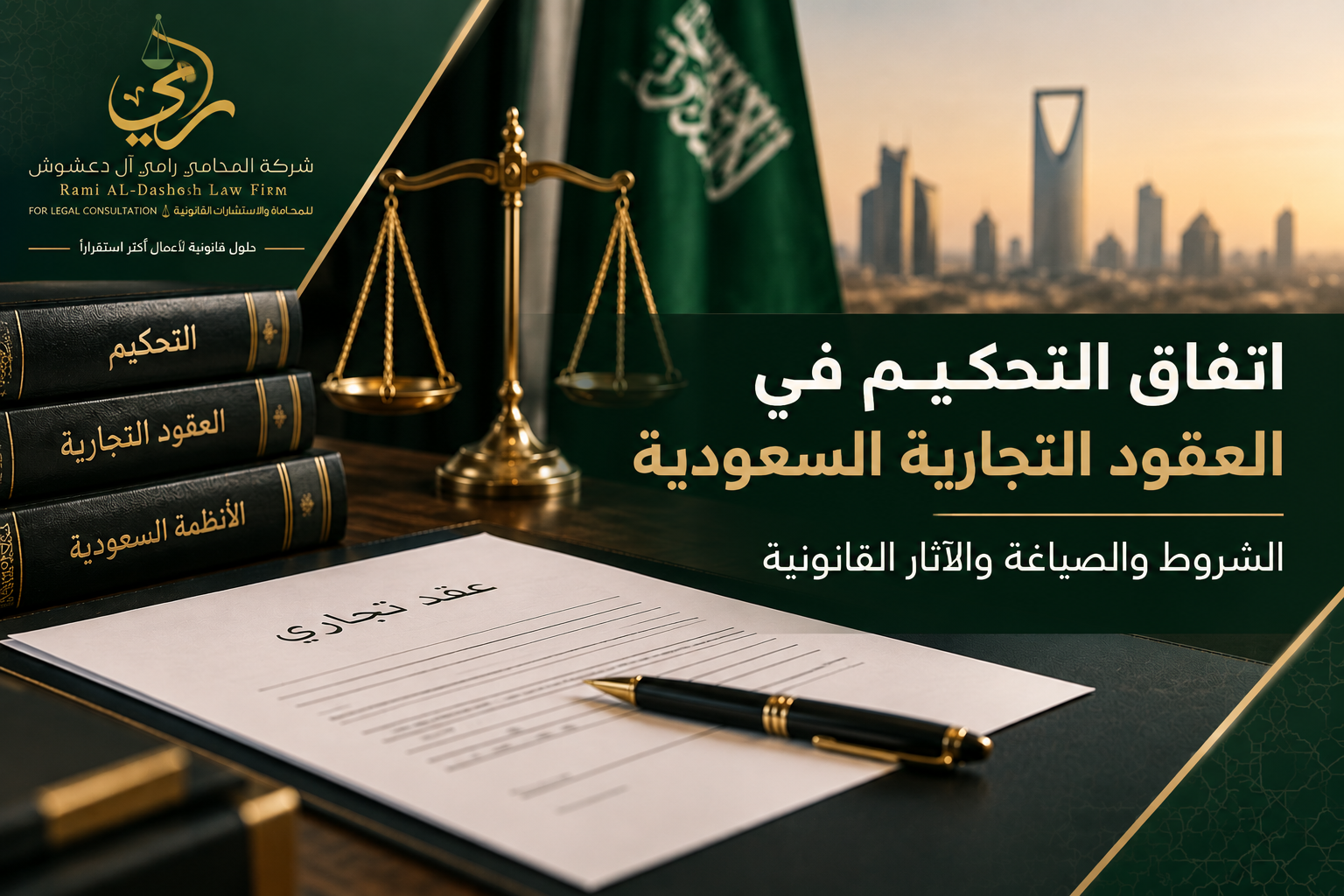 اتفاق التحكيم في العقود التجارية السعودية وشروطه