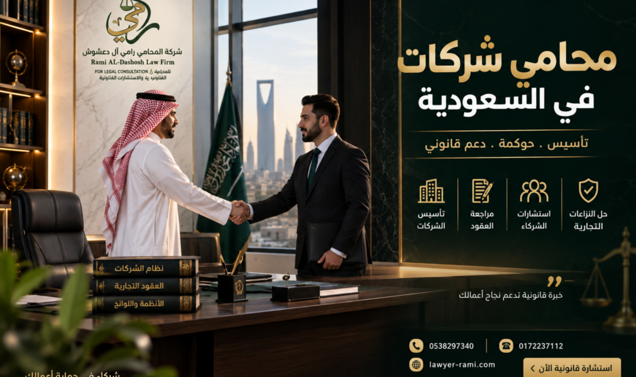 محامي شركات في السعودية لتقديم الاستشارات القانونية وتأسيس الشركات والحوكمة