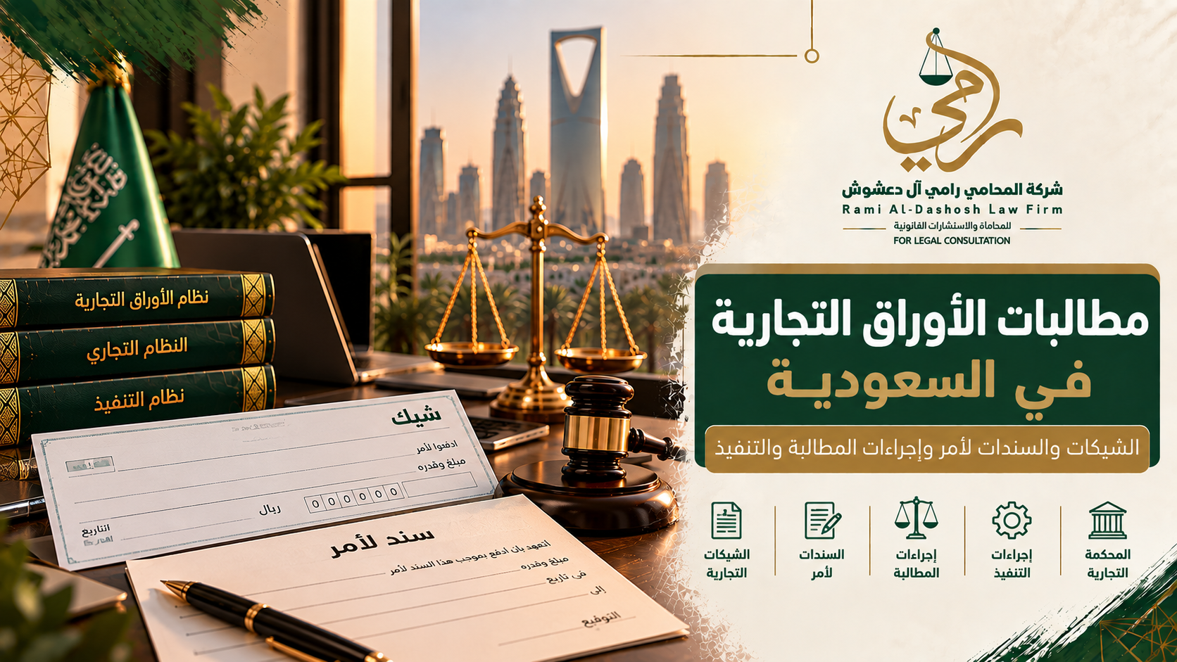 مطالبات الأوراق التجارية في السعودية والشيكات والسندات لأمر وإجراءات التنفيذ